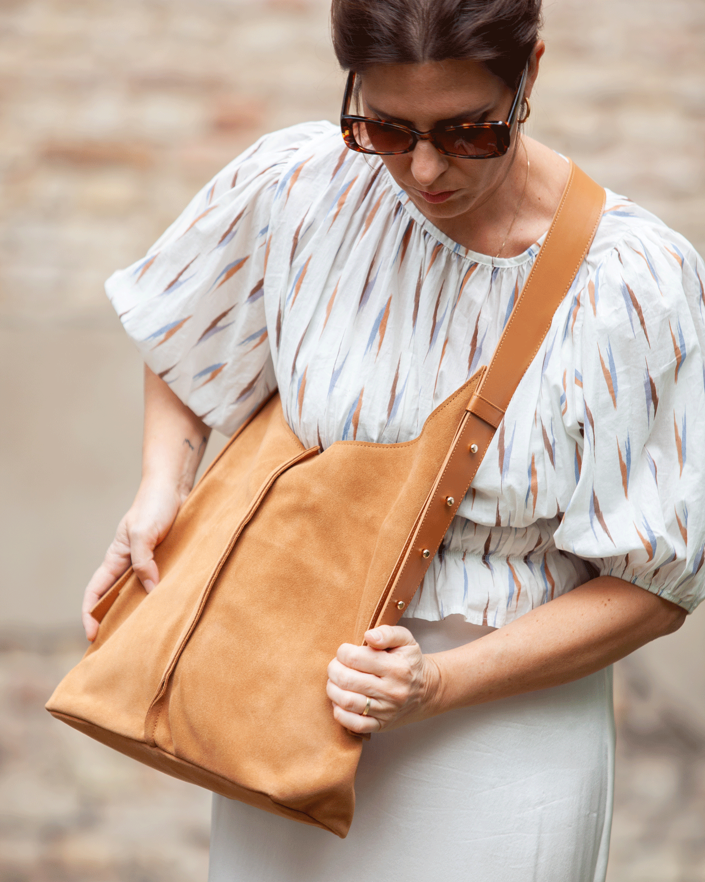 CARLA CROSS Crossbody Bag Caramel Nature